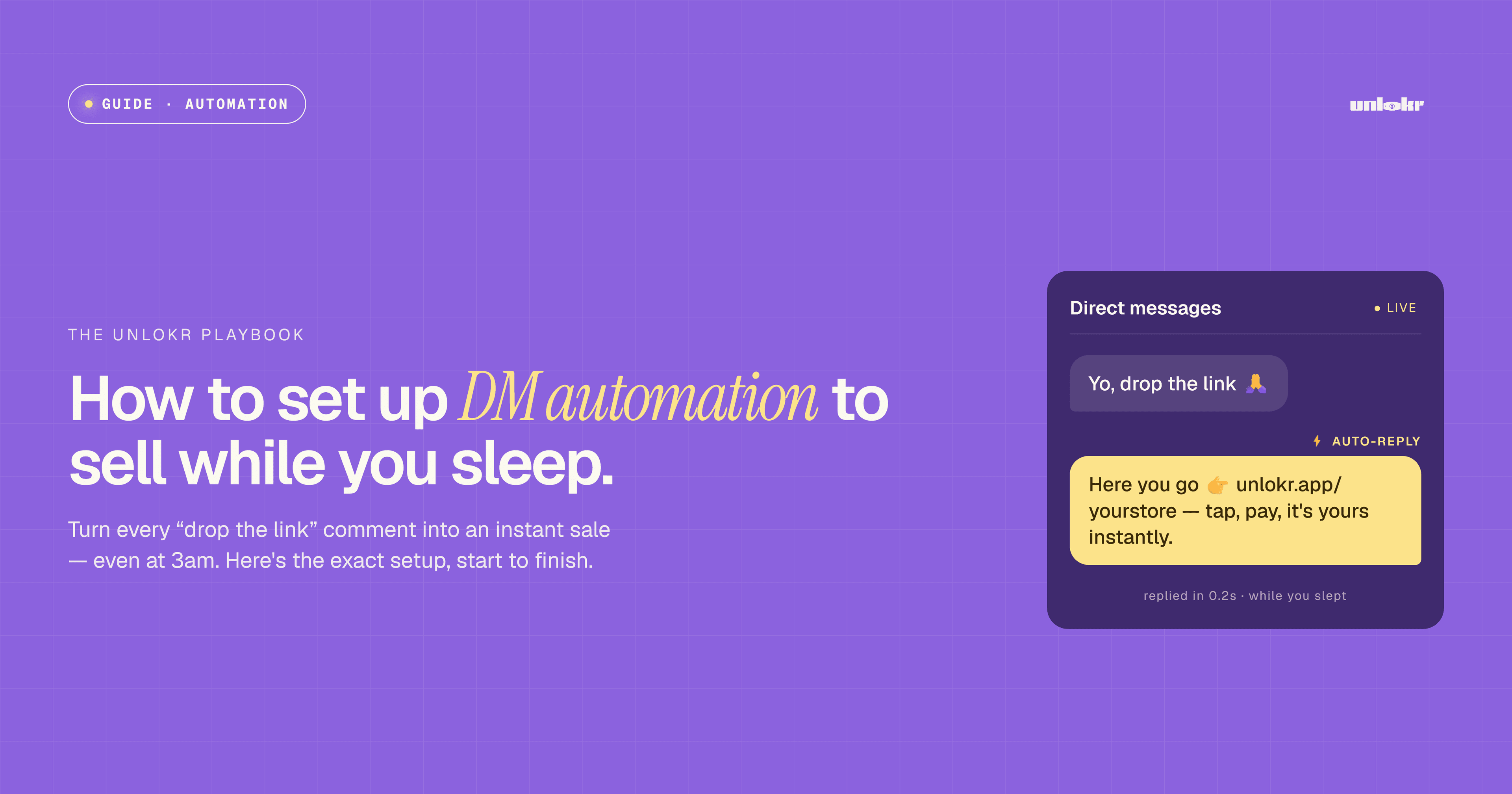 How to Set Up DM Automation to Sell While You Sleep